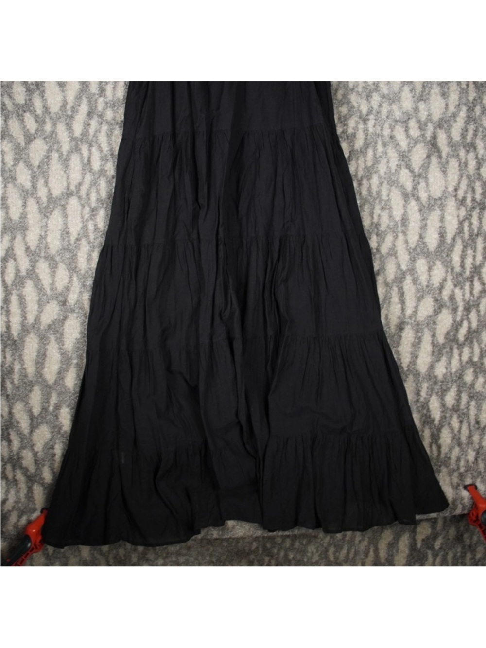 Anthropologie Jacaranda Tiered Maxi Dress Embroidered Floral Black Sz 6 NWT - Picture 9 of 16